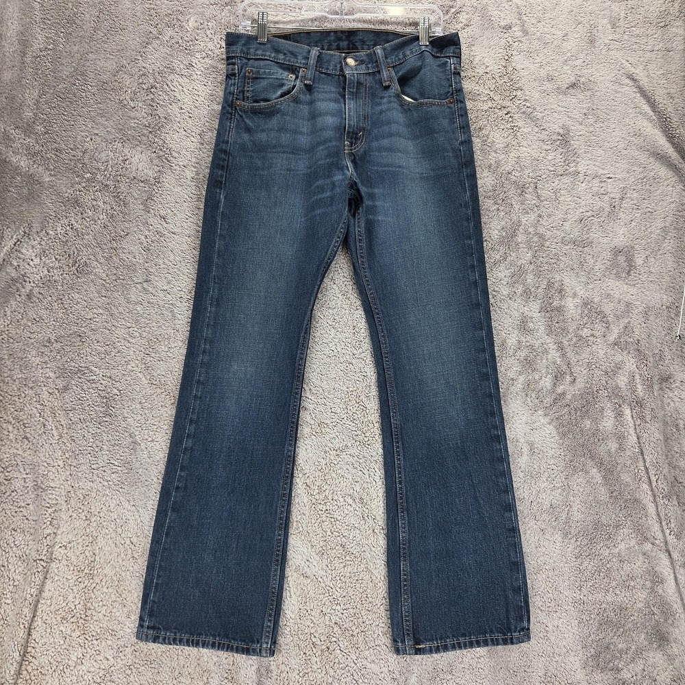 Levis 527 Jeans Mens 31x30 Blue Slim Bootcut Medium Wash Denim Zip Fly